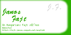 janos fajt business card